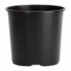 HC Companies 9 in. H X 10-1/2 in. W X 10.5 in. D Plastic Basic Flower Pot Black