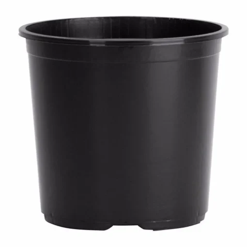 HC Companies 9 in. H X 10-1/2 in. W X 10.5 in. D Plastic Basic Flower Pot Black