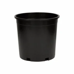 HC Companies Marina 11-1/2 in. H X 11 in. D Plastic Flower Pot Black