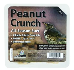 Heath Peanut Crunch Songbird Suet Beef Suet 11 oz. (Pack of 12)