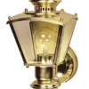Heath Zenith Gold Motion-Sensing Incandescent Wall Lantern
