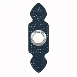 Heath Zenith Hammered Black Plastic Wired Pushbutton Doorbell