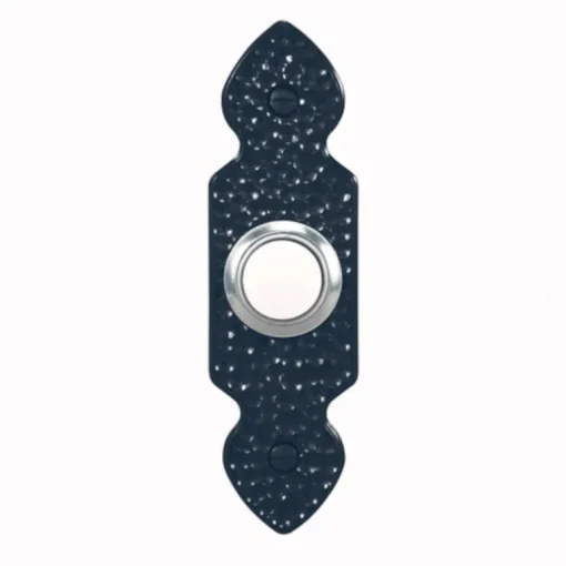 Heath Zenith Hammered Black Plastic Wired Pushbutton Doorbell