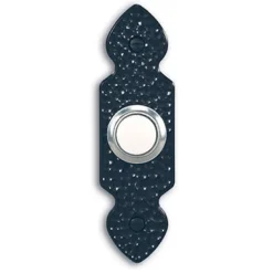 Heath Zenith Hammered Black Plastic Wired Pushbutton Doorbell