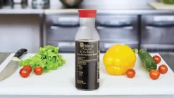 Helens Asian Kitchen 97112 13 Oz Clear & Red Glass Stir-Fry Sauce Bottle
