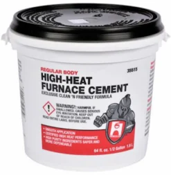 Hercules High Heat Non-Porous Regular Body Furnace and Stove Cement 1/2 gal.
