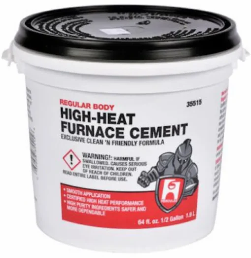 Hercules High Heat Non-Porous Regular Body Furnace and Stove Cement 1/2 gal.