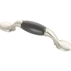 Hickory Hardware P796-SNB 3" Satin Nickel/Black Tranquility Cabinet Pull