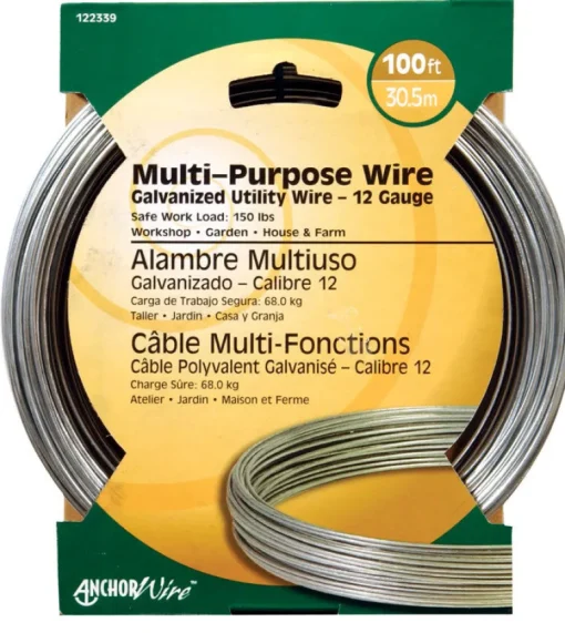 Hillman 0.101 - 0.106 in. D X 100 ft. L Galvanized Steel 12 Ga. Wire