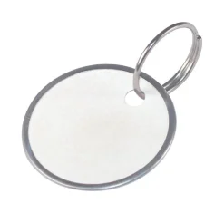 Hillman 1-1/4 Dia. Metal White Labeling/ID Key Ring