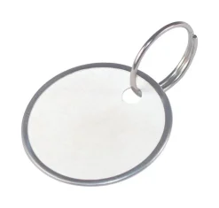 Hillman 1-1/4 Dia. Metal White Labeling/ID Key Ring