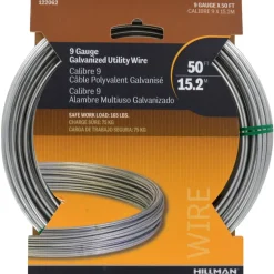 Hillman 50 ft. L 165 lb. cap. Galvanized Stranded Steel Wire 9 ga.