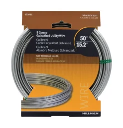 Hillman 50 ft. L 165 lb. cap. Galvanized Stranded Steel Wire 9 ga.