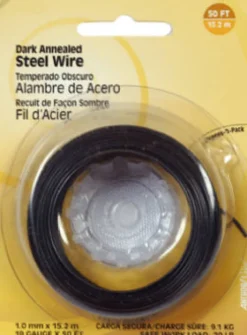 Hillman 50 ft. L Black Annealed Steel 19 Ga. Wire (Pack of 10)