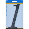 Hillman 6 in. Black Plastic Nail-On Number 1 1 pc (Pack of 3)