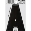 Hillman 3 in. Black Vinyl Self-Adhesive Letter A 1 pc (Pack of 6)