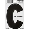 Hillman 3 in. Black Vinyl Self-Adhesive Letter D 1 pc (Pack of 6)
