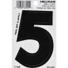 Hillman 3 in. Black Vinyl Self-Adhesive Number 6 1 pc (Pack of 6)