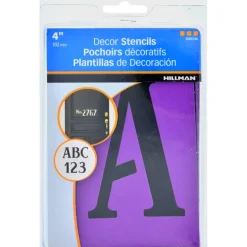 Hillman 4 in. Card Stock Serif Stencil Set 38 pk