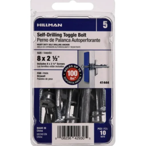 Hillman .138 in. D X 2-1/2 in. L Zinc Pan Head Zip Toggle Anchors 10 pk