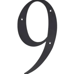 Hillman 6 in. Reflective Black Plastic Nail-On Number 9 1 pc (Pack of 3)