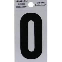 Hillman 2 in. Reflective Black Mylar Self-Adhesive Letter O 1 pc (Pack of 6)