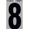 Hillman 5 in. Reflective Black Mylar Self-Adhesive Number 8 1 pc (Pack of 6)