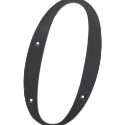 Hillman 6 in. Reflective Black Plastic Nail-On Number 0 1 pc (Pack of 3)