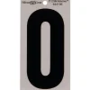 Hillman 5 in. Reflective Black Mylar Self-Adhesive Number 0 1 pc (Pack of 6)