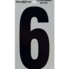 Hillman 5 in. Reflective Black Mylar Self-Adhesive Number 6 1 pc (Pack of 6)