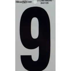 Hillman 5 in. Reflective Black Mylar Self-Adhesive Number 9 1 pc (Pack of 6)