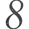 Hillman 6 in. Reflective Black Plastic Nail-On Number 8 1 pc (Pack of 3)