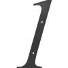 Hillman 6 in. Reflective Black Plastic Nail-On Number 1 1 pc (Pack of 3)