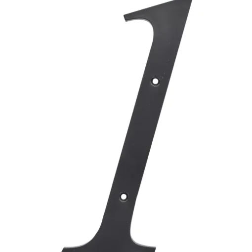 Hillman 6 in. Reflective Black Plastic Nail-On Number 1 1 pc (Pack of 3)