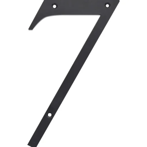 Hillman 6 in. Reflective Black Plastic Nail-On Number 7 1 pc (Pack of 3)