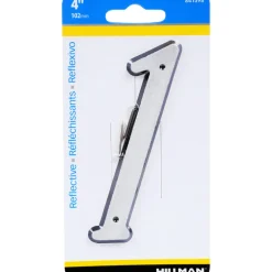 Hillman 4 in. Reflective Silver Plastic Nail-On Number 1 1 pc (Pack of 3)