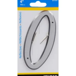 Hillman 4 in. Reflective Silver Plastic Nail-On Number 0 1 pc (Pack of 3)