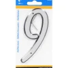 Hillman 4 in. Reflective Silver Plastic Nail-On Number 9 1 pc (Pack of 3)