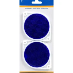 Hillman 3 in. Round Blue Reflectors 2 pk (Pack of 6)