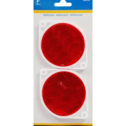 Hillman 3 in. Round Red Reflectors 2 pk (Pack of 6)