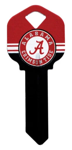 Hillman Alabama Crimson Tide Painted Key House/Office Universal Key Blank Single sided (Pack of 6)