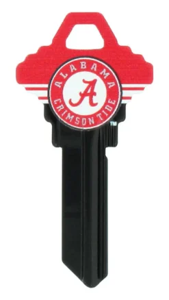 Hillman Alabama Crimson Tide Painted Key House/Office Universal Key Blank Single sided (Pack of 6)