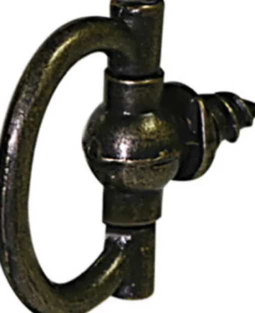 HILLMAN AnchorWire Antique Oval Ring Hanger Brass 2 pk 2 lb. (Pack of 10)