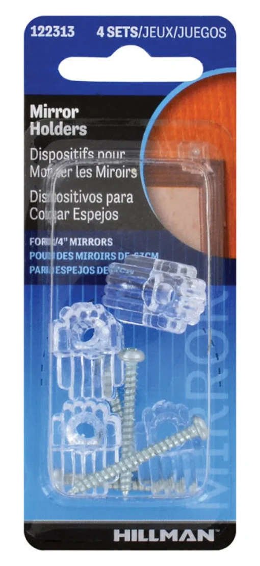 Hillman AnchorWire Holder Kit Mirror Holder 4 pk (Pack of 10)