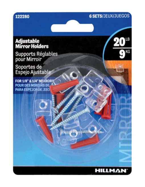 Hillman AnchorWire Medium Mirror Holder Kit 1 lb. 6 pk (Pack of 10)
