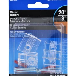 Hillman AnchorWire Plastic Coated Heavy Duty Mirror Holder Kit 4 lb. 4 pk Plastic (Pack of 10)