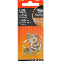 Hillman AnchorWire Steel Zinc Small D-Ring Hanger 1 lb. 4 pk (Pack of 10)
