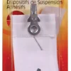 Hillman AnchorWire Steel-Plated White Steel Adhesive Hangers 1-1/2 lb. 5 pk (Pack of 10)