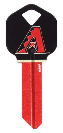 Hillman Arizona Diamondbacks Painted Key House/Office Universal Key Blank Single sided (Pack of 6)