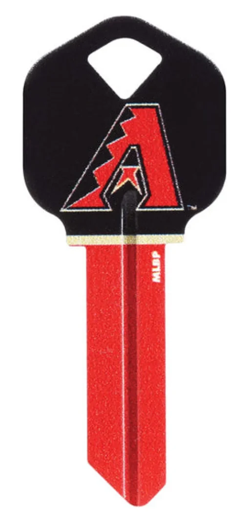 Hillman Arizona Diamondbacks Painted Key House/Office Universal Key Blank Single sided (Pack of 6)